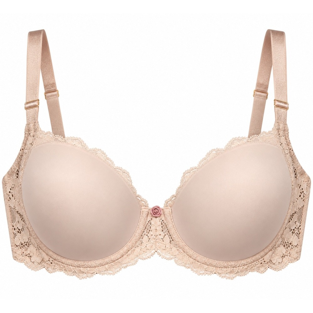 Victoria's Secret Dream Angels Demi Bra 36DD Blush Lace Lined Underwire Floral